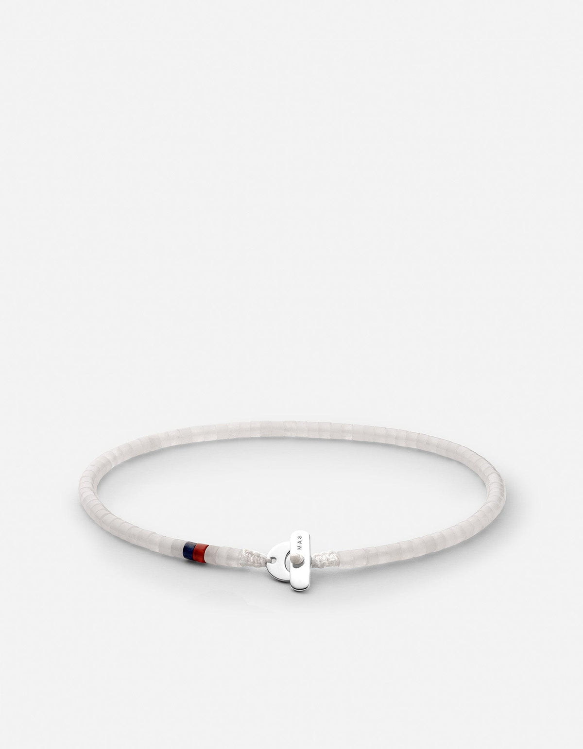 Zane Moonstone Bead Bracelet, Sterling Silver / White
