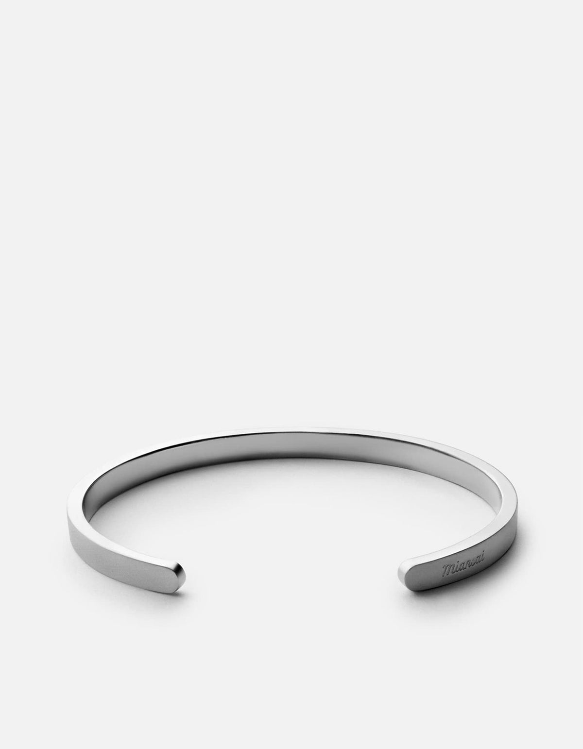 Singular Cuff Bracelet, Matte Silver