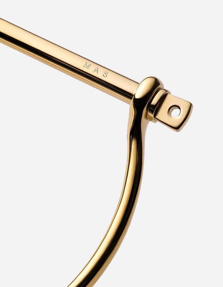 Thin Screw Cuff Bracelet, Gold Tone