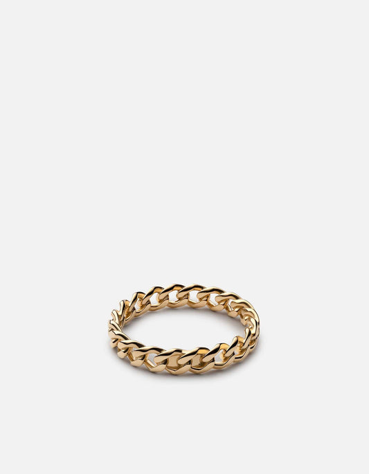 Cuban Link Ring, Gold Vermeil