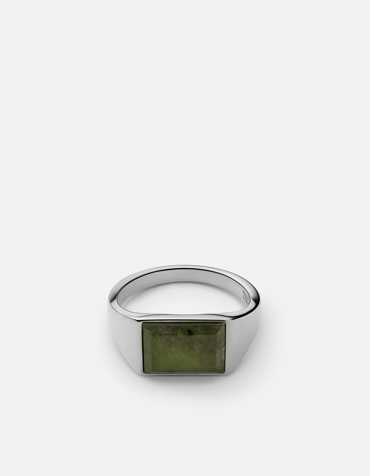 Lennox Jasper Signet Ring, Sterling Silver