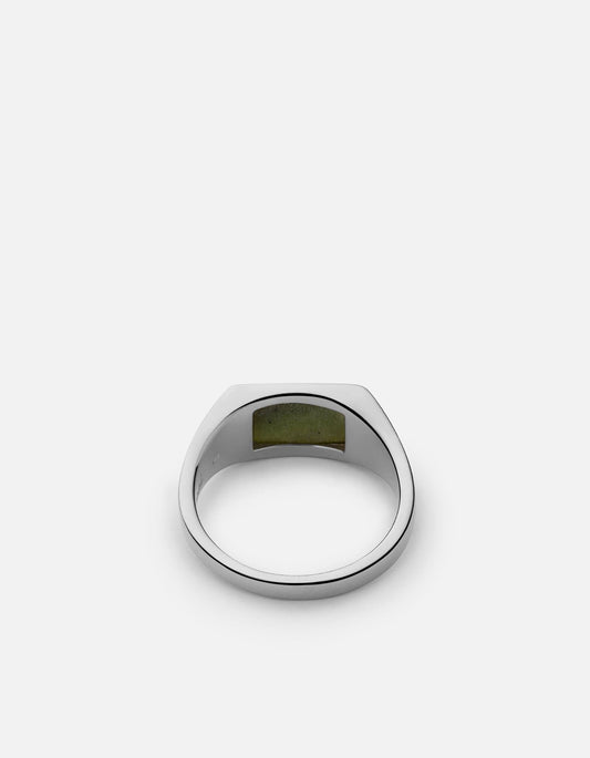 Lennox Jasper Signet Ring, Sterling Silver