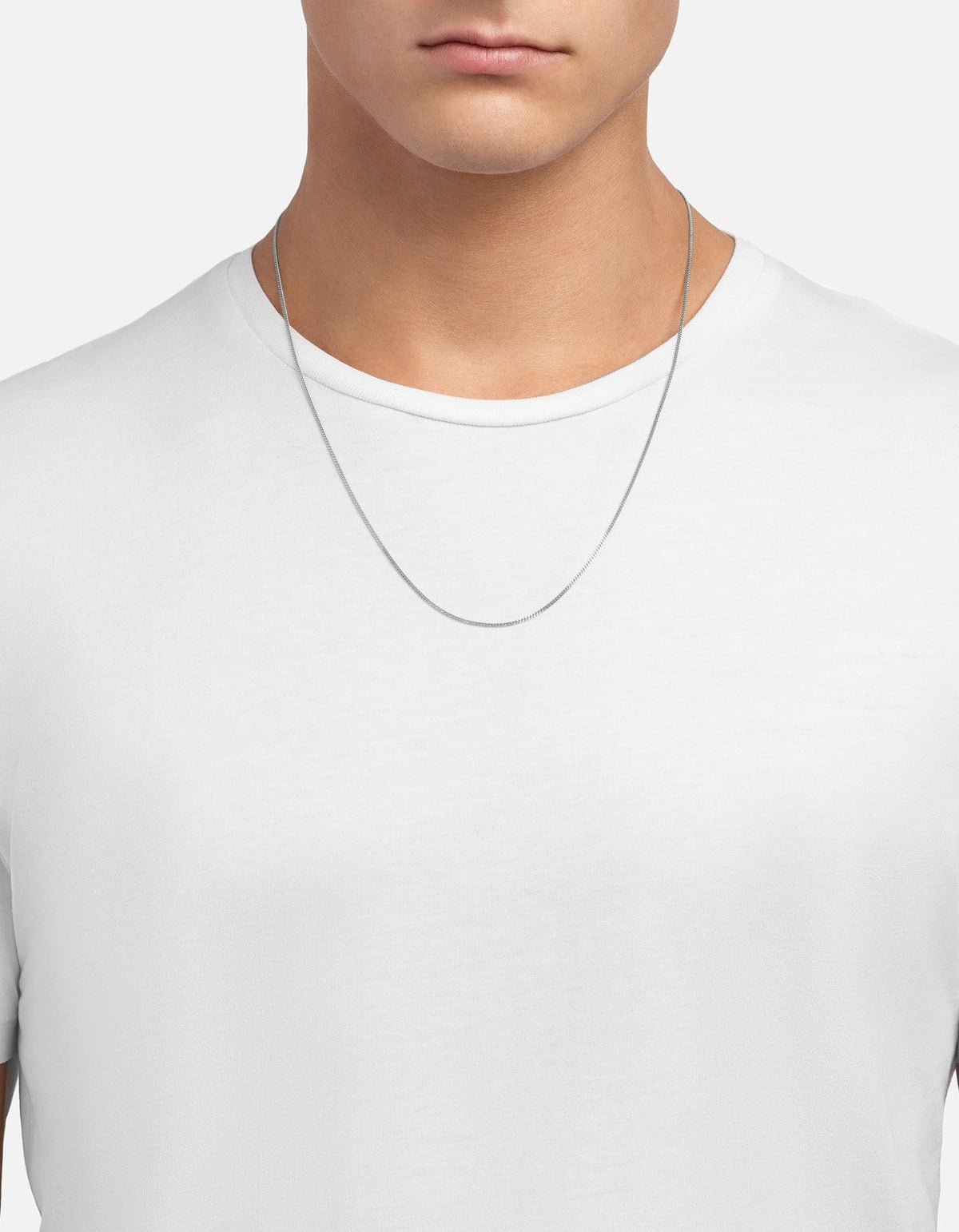 1.3mm Cuban Curb Chain Necklace, Sterling Silver