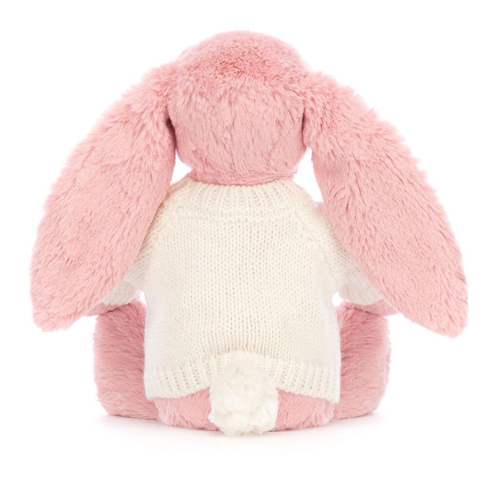 Bashful Petal Bunny with Personalised Cream Jumper