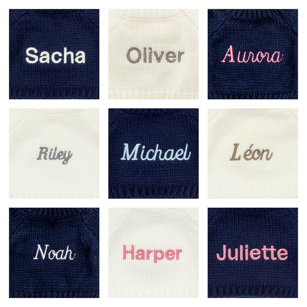 Bashful Luxe Puppy Orlando with Personalised Cream Jumper