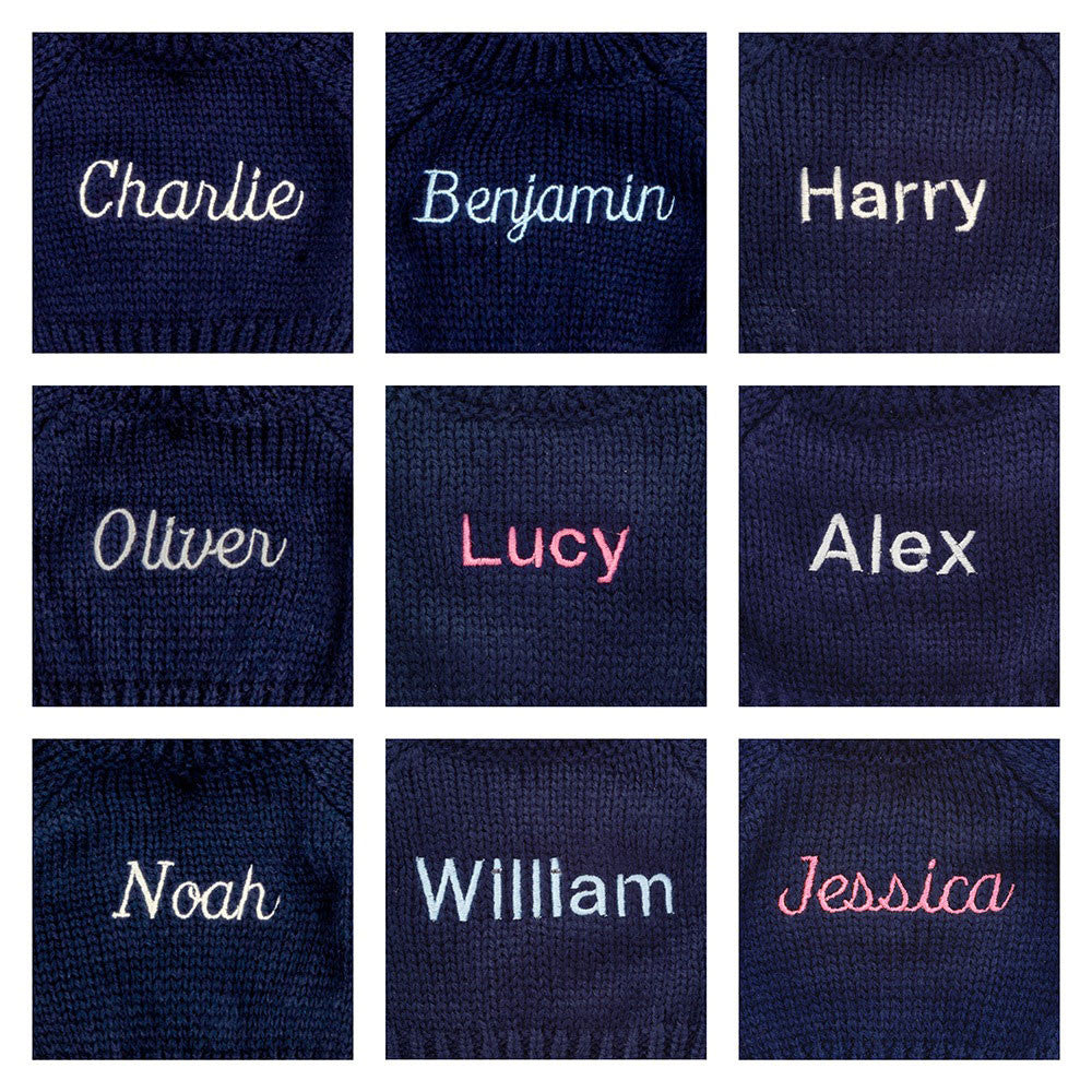 Bashful Truffle Bunny with Personalised Navy Jumper
