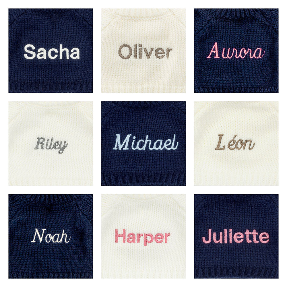 Bashful Luxe Bunny Nimbus with Personalised Navy Jumper