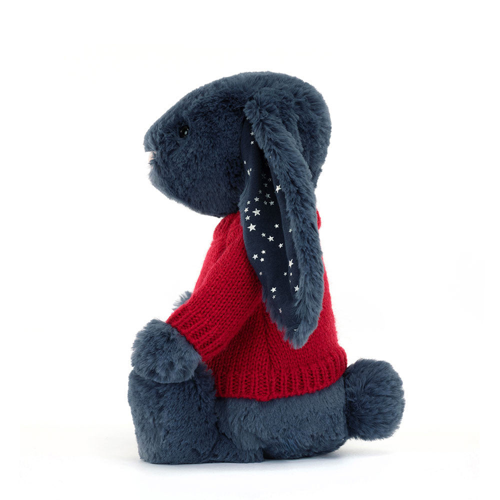 Bashful Stardust Bunny with Personalised Red Jumper