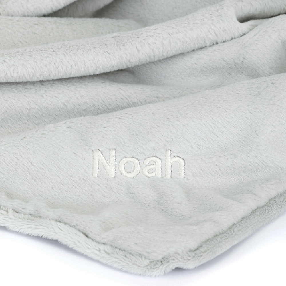 Personalised Bashful Silver Bunny Blankie