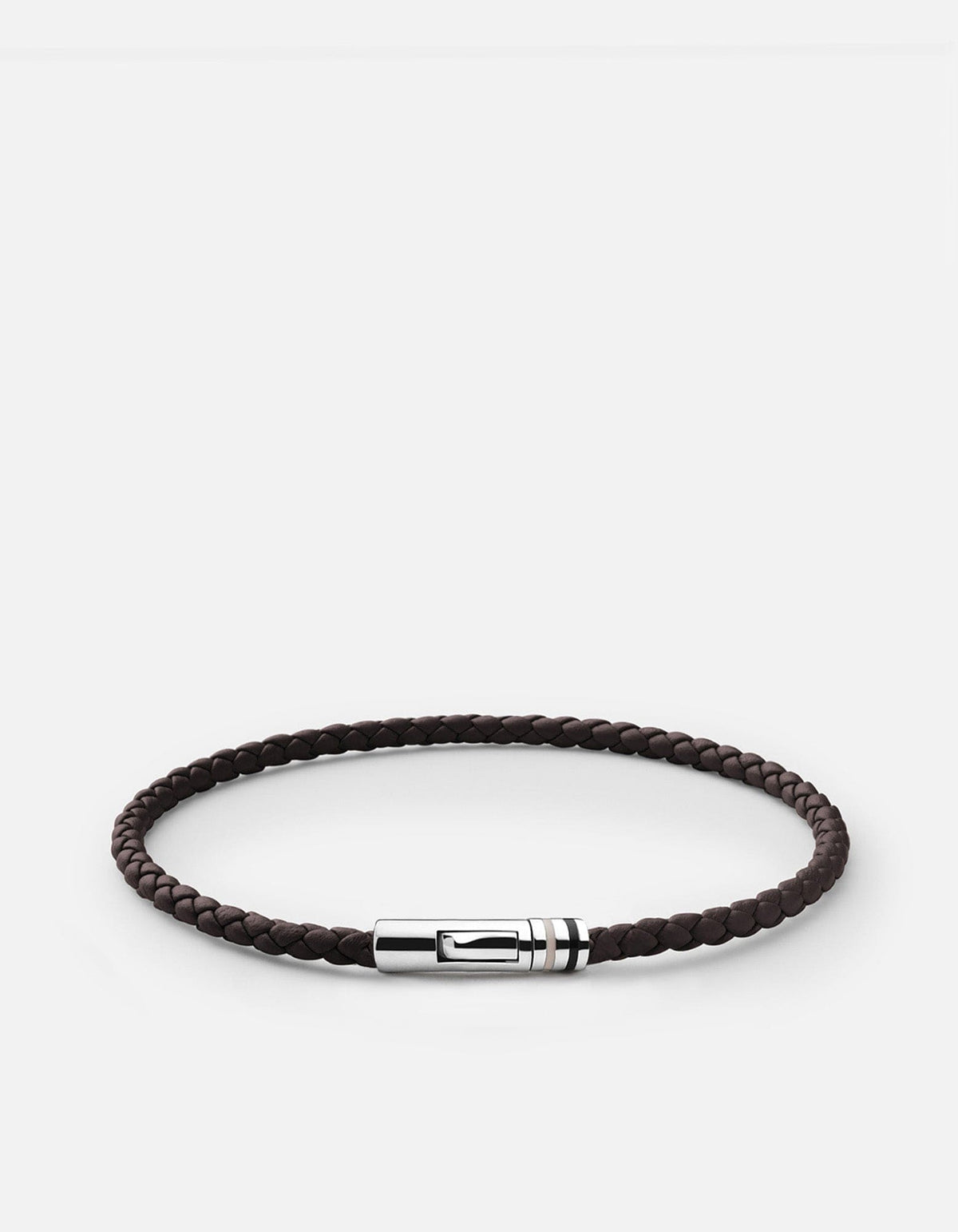 Juno Leather Bracelet, Sterling Silver / Black