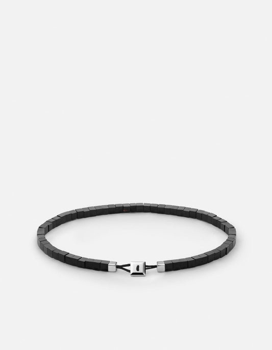 Coda Onyx Bead Bracelet, Sterling Silver / Black