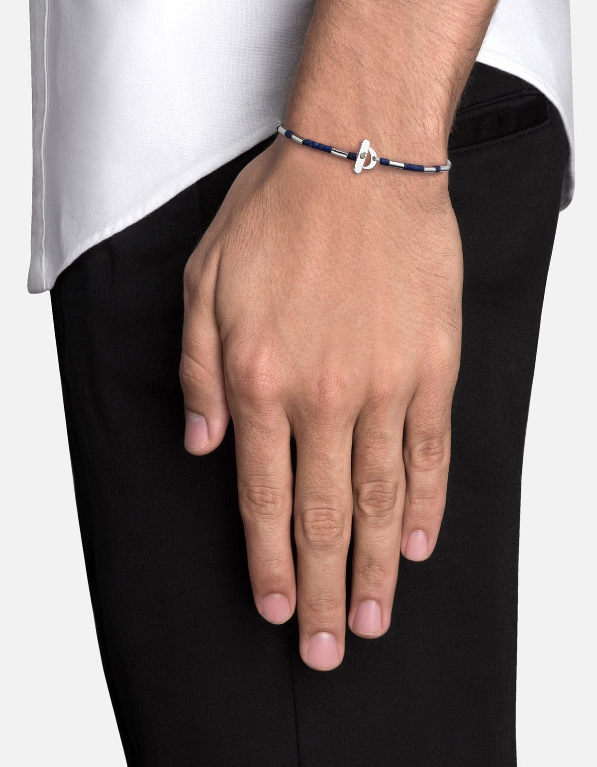 Lani Lapis Bead Bracelet, Sterling Silver / Blue