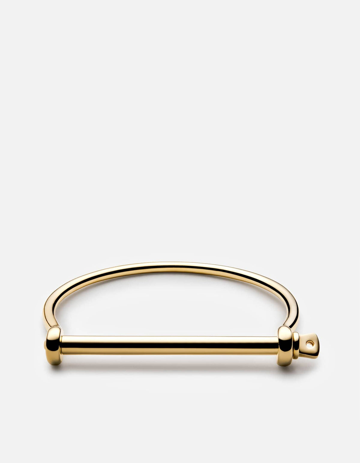 Thin Screw Cuff Bracelet, Gold Tone