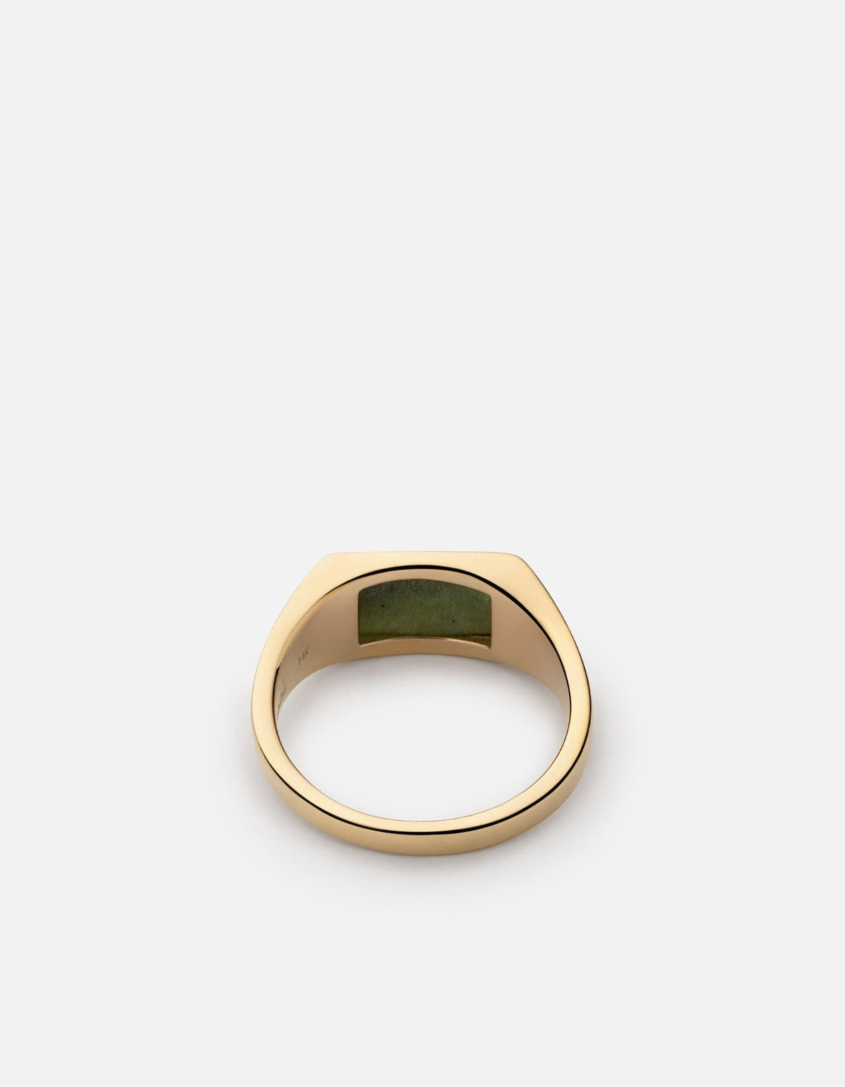 Lennox Jasper Signet Ring, Gold Vermeil