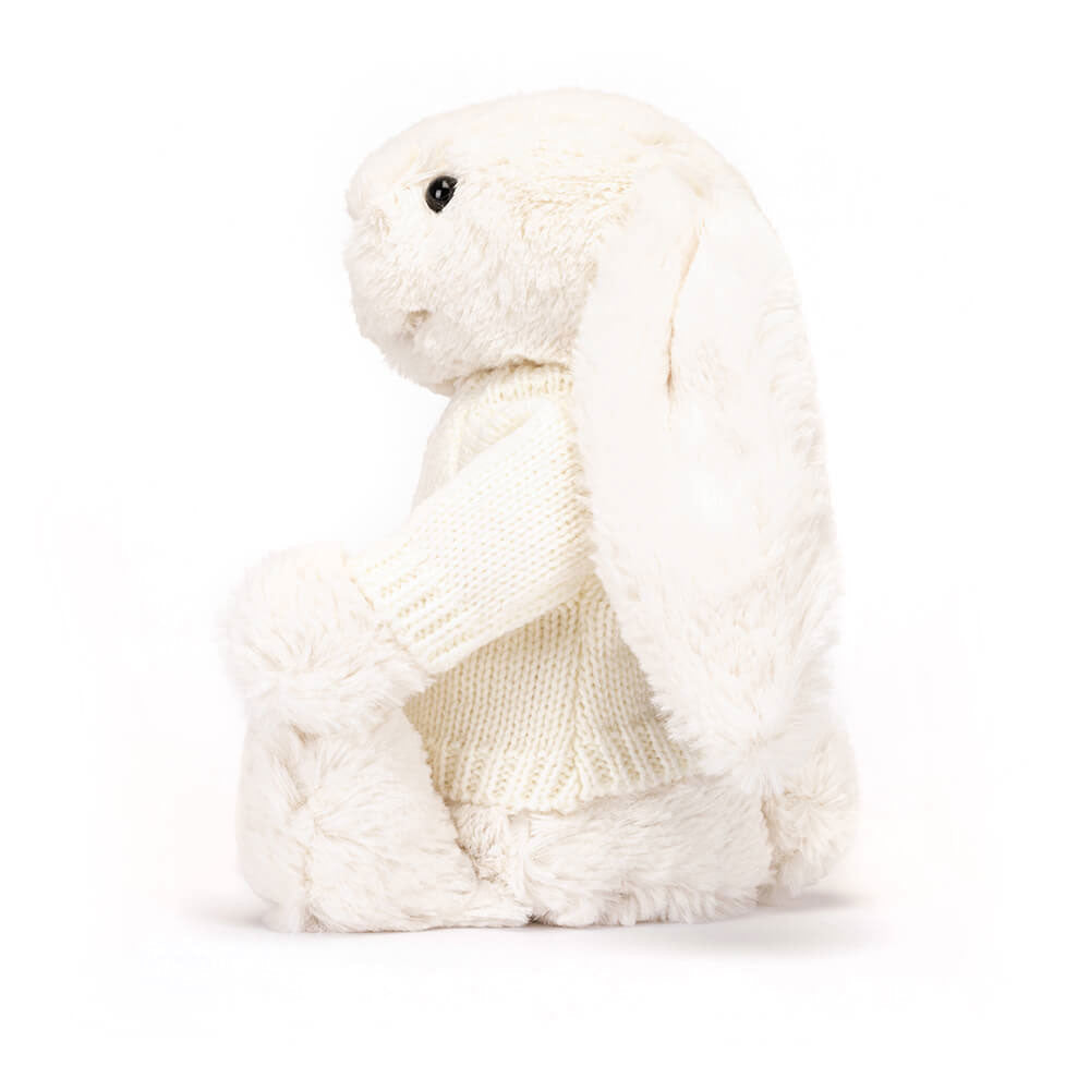Bashful Cream Bunny with Personalised Cream Jumper