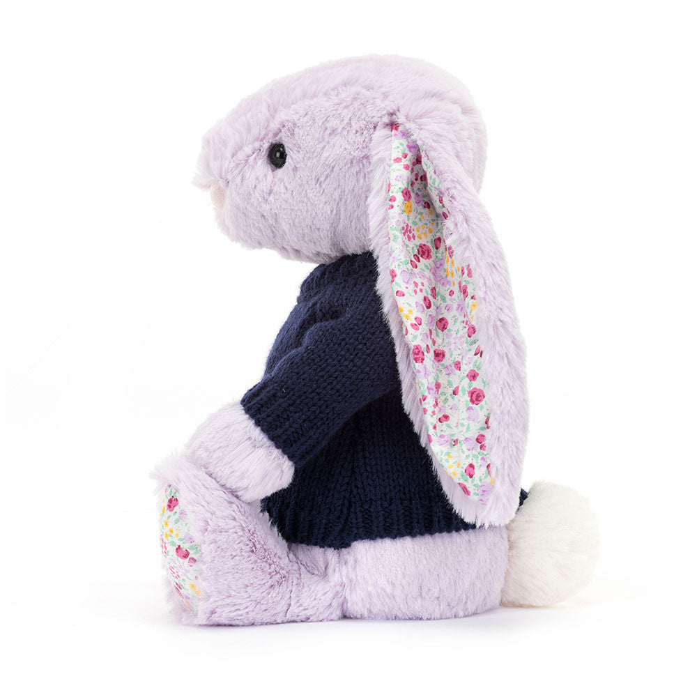Blossom Jasmine Bunny with Personalised Navy Jumper