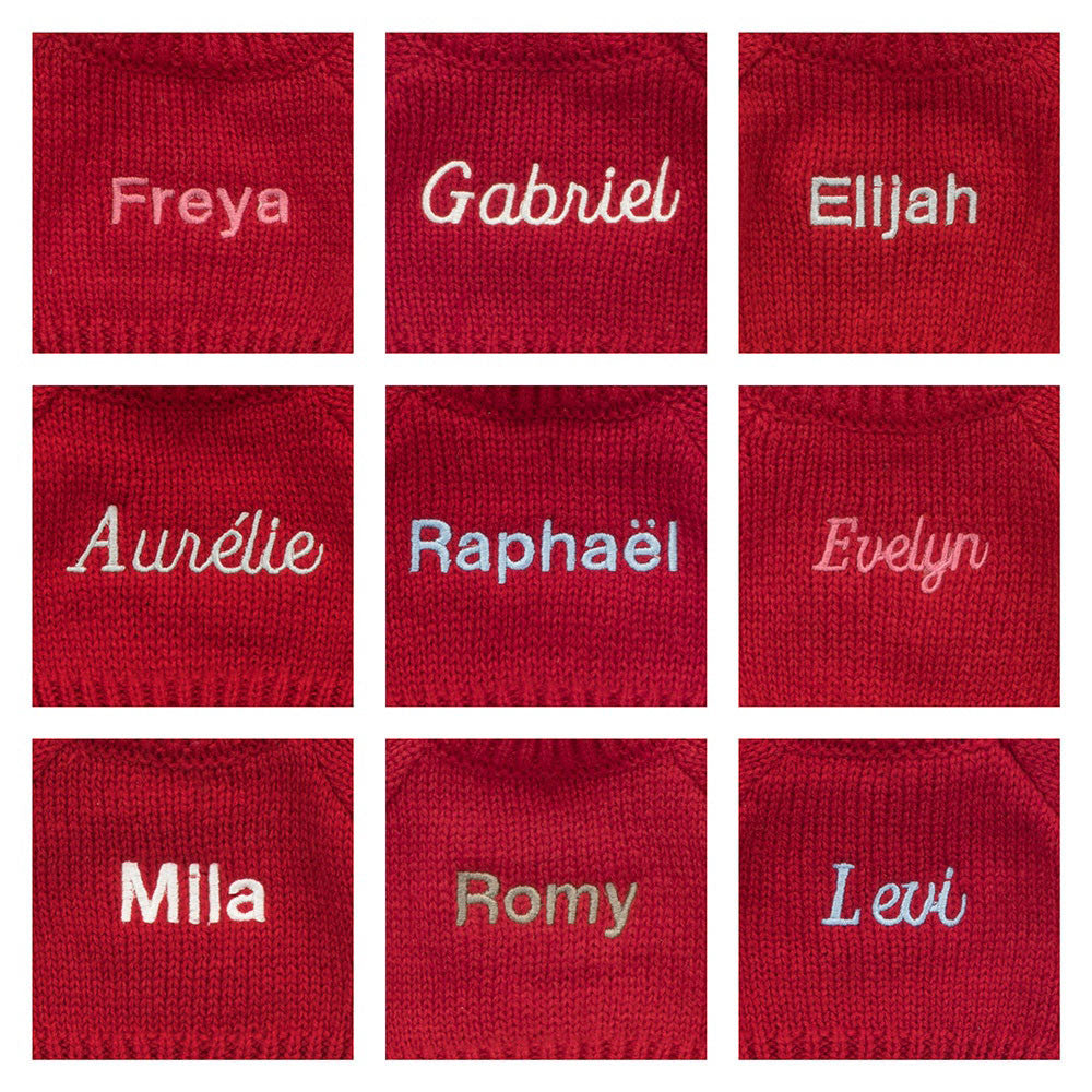 Bashful Stardust Bunny with Personalised Red Jumper