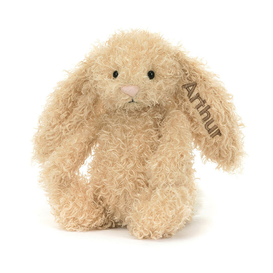Personalised Bashful Luxe Bunny Curly Original