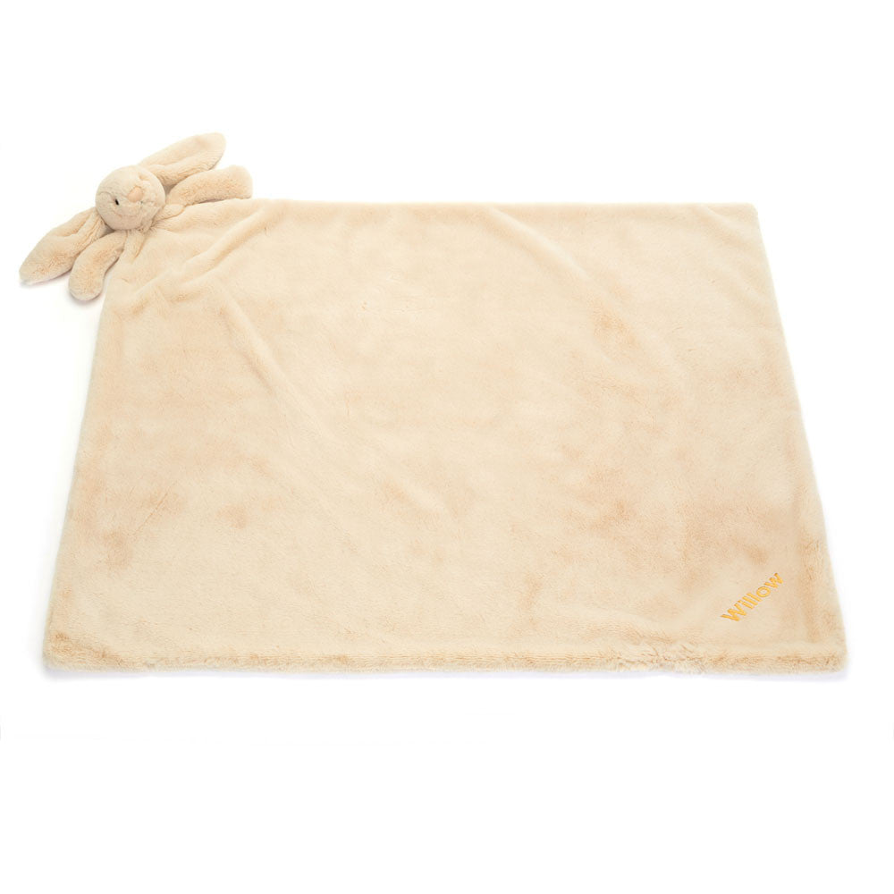 Personalised Bashful Luxe Bunny Willow Blankie