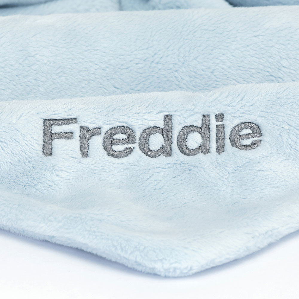 Personalised Bashful Blue Bunny Soother