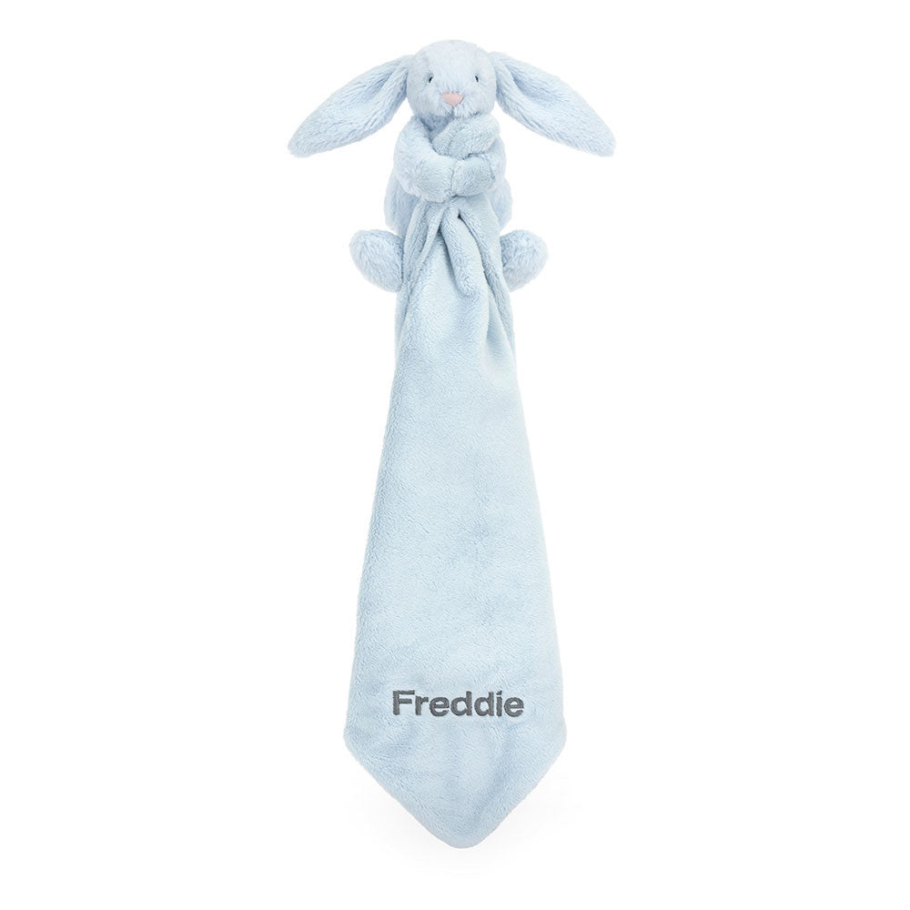 Personalised Bashful Blue Bunny Soother