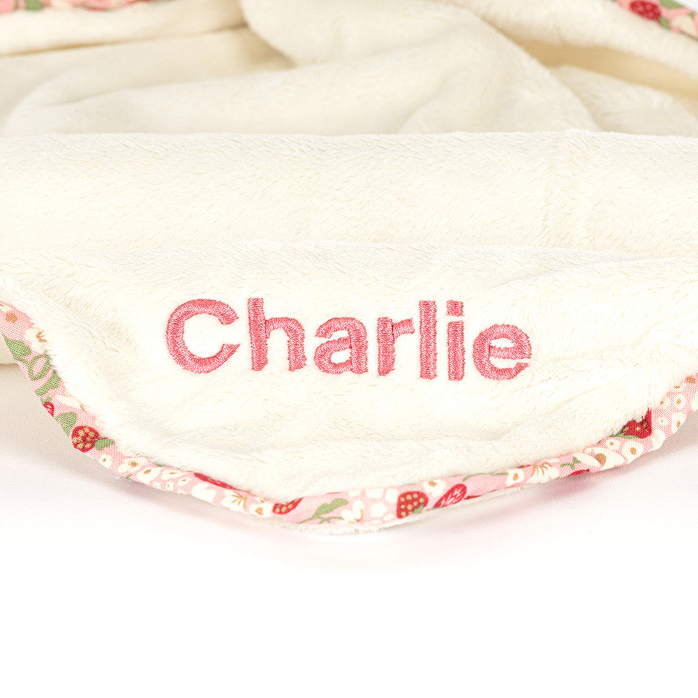 Personalised Blossom Cream Bunny 'Berry' Soother